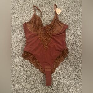 Rust colored Sleeveless Bodysuit Size Large NWT